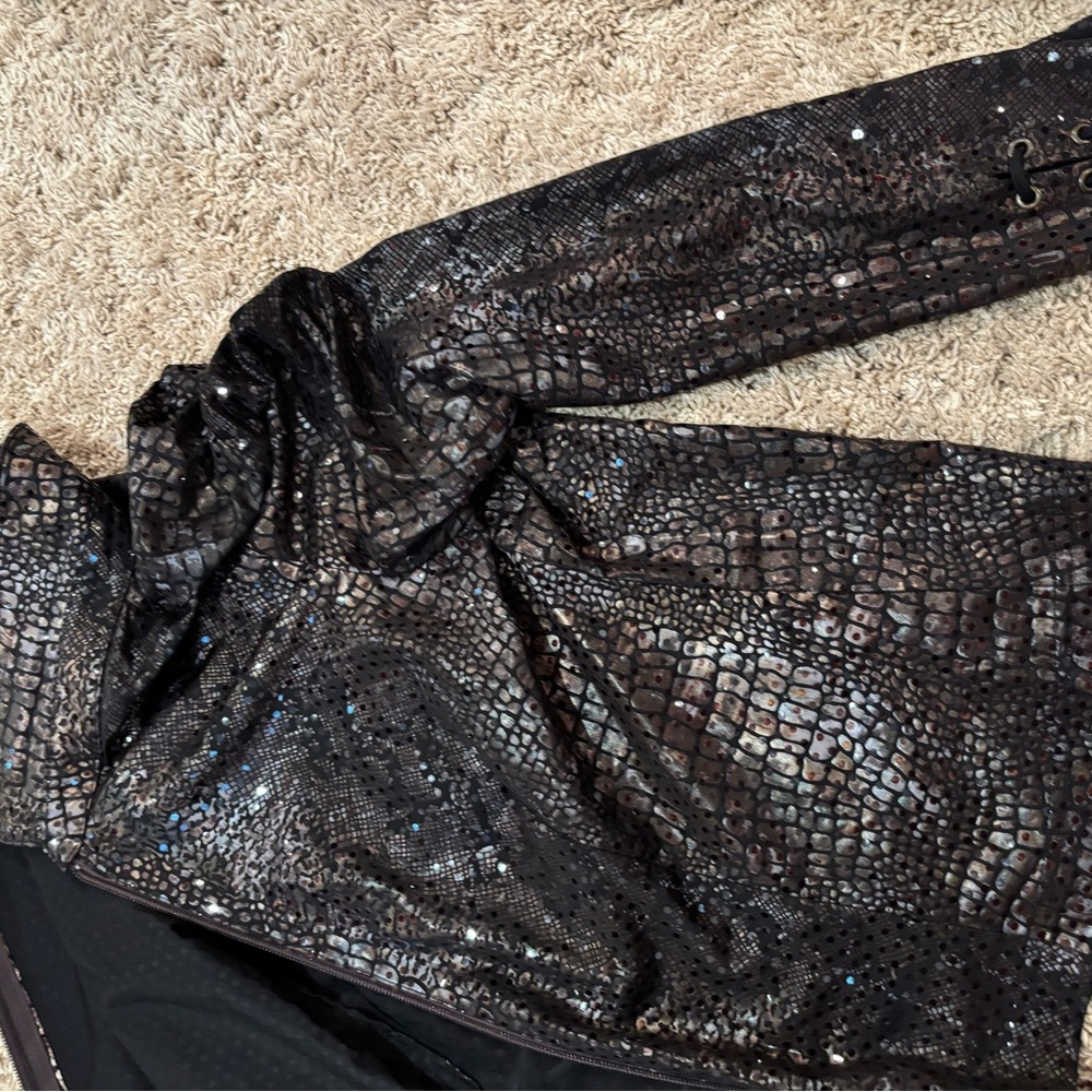 Joseph Ribkoff Sequin Crocodile Pattern Jacket - Picture 11 of 12